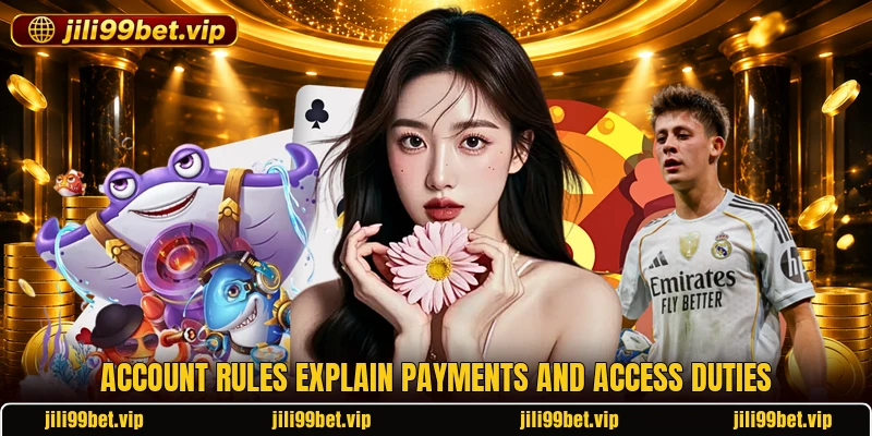 Account rules explain payments and access duties Account rules explain payments and access duties