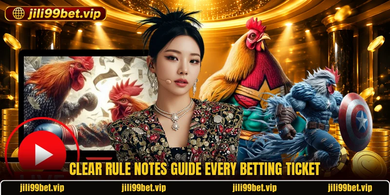 Clear rule notes guide every betting ticket Clear rule notes guide every betting ticket