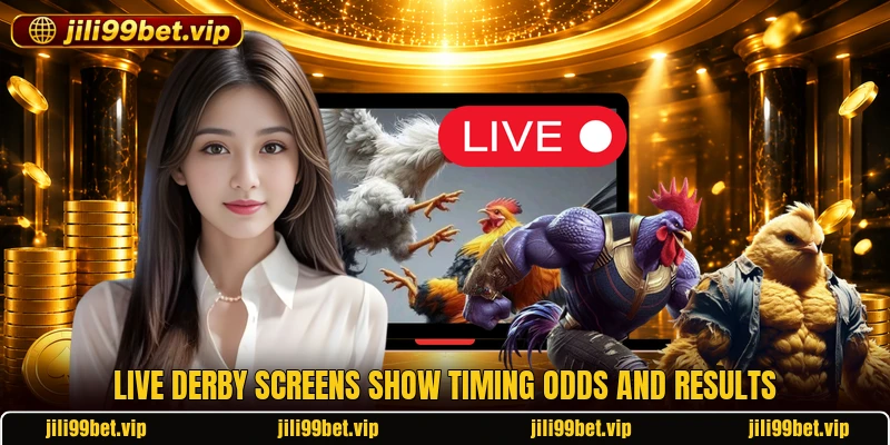 Live derby screens show timing odds and results Live derby screens show timing odds and results