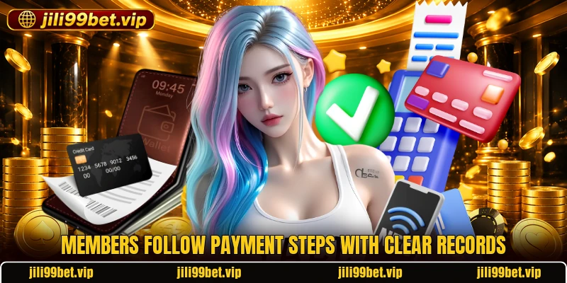 Members follow payment steps with clear records Members follow payment steps with clear records