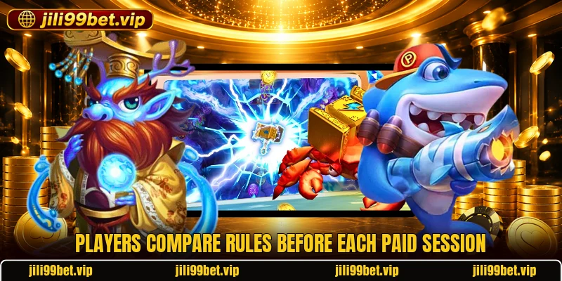 Players compare rules before each paid session Players compare rules before each paid session