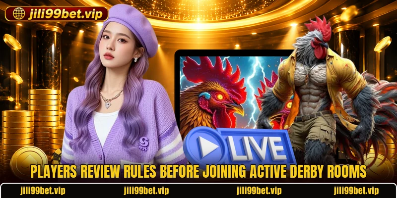 Players review rules before joining active derby rooms Players review rules before joining active derby rooms