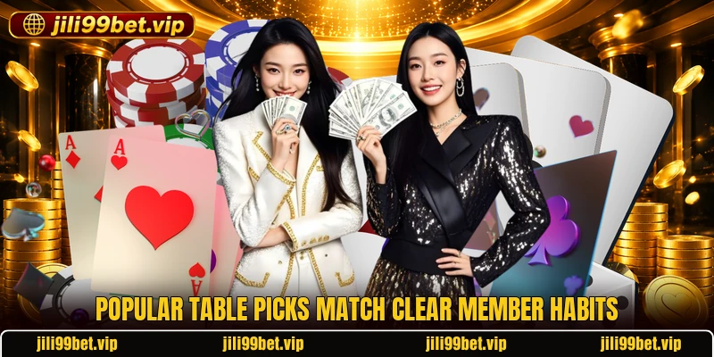 Popular table picks match clear member habits Popular table picks match clear member habits