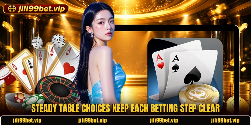 Steady table choices keep each betting step clear Steady table choices keep each betting step clear